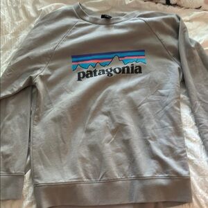 Patagonia Gray Crewneck Sweater Soft Fleece